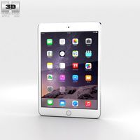 3D model of Apple iPad Mini 3 Silver