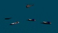 cop chases getaway boat