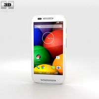 3D model of Motorola Moto E Lemon Lime & White