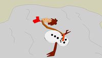 Demented Snow Man with decapitated head Version 1 READ ONLY