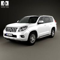 3D model of Toyota Land Cruiser Prado (J150) 5-door with HQ interior 2010