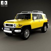 3D model of Toyota FJ Cruiser with HQ interior 2010