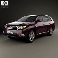 3D model of Toyota Highlander with HQ interior 2011