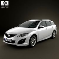 3D model of Mazda 6 Wagon 2011