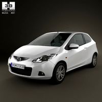 3D model of Mazda Demio (Mazda2) 3-door