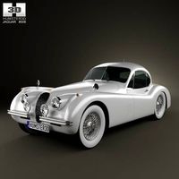 3D model of Jaguar XK120 coupe 1953
