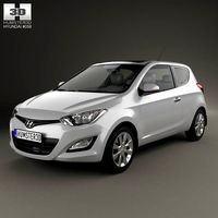 3D model of Hyundai i20 3-door 2013