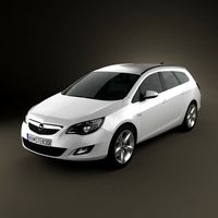 3D model of Opel Astra J Tourer 2011