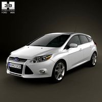 3D model of Ford Focus Hatchback 2011