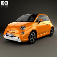 3D model of Fiat 500 E 2012