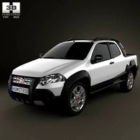 3D model of Fiat Strada Long Cab Adventure 2012