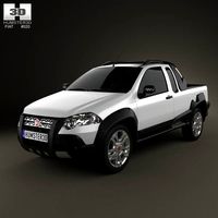 3D model of Fiat Strada Crew Cab Adventure 2012
