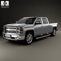 3D model of Chevrolet Silverado Crew Cab High Country 2014