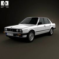 3D model of BMW 3 Series sedan (E30) 1990