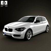 3D model of BMW 1 Series (F21) 3-door 2012