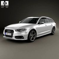 3D model of Audi S6 (C7) avant 2014