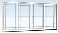 Four Panel Aluminum Clad Wood Stacking Doors
