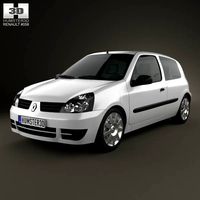 3D model of Renault Clio Mk2 3-door 2005