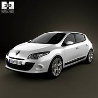 3D model of Renault Megane hatchback 2011
