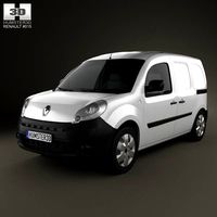 3D model of Renault Kangoo Van 2 Side Doors 2011