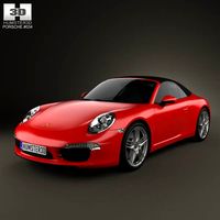 3D model of Porsche 911 Carrera Cabriolet 2012