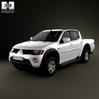 3D model of Mitsubishi L200 Triton Double Cab 2011