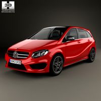 3D model of Mercedes-Benz B-Class (W246) AMG Line 2014