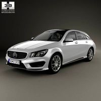 3D model of Mercedes-Benz CLA-Class (C117) Shooting Brake 2014