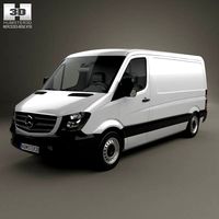 3D model of Mercedes-Benz Sprinter Panel Van SWB SR 2013