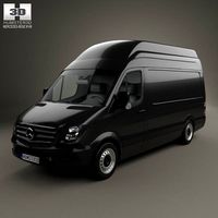 3D model of Mercedes-Benz Sprinter Panel Van SWB SHR 2013
