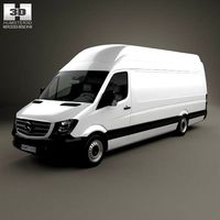 3D model of Mercedes-Benz Sprinter Panel Van ELWB SHR 2013