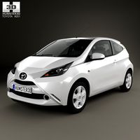 3D model of Toyota Aygo 3-door 2014