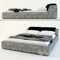 bed with soft headrest