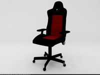 Armchair black-red