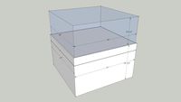 Display square cube H 37x37 base