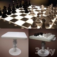 Table versatile, playing chess with backlight.