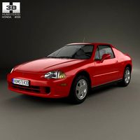3D model of Honda Civic del Sol 1993