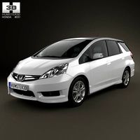 3D model of Honda Fit (Jazz) Shuttle 2012