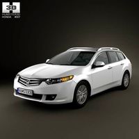3D model of Honda Accord Tourer 2009