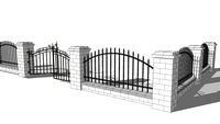 Cambridge Column Kit with Gate and Fence (Corner Version)