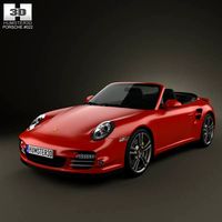 3D model of Porsche 911 Turbo Cabriolet 2011