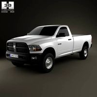 3D model of Dodge Ram 2500 Regular Cab ST 6-foot 4-inch Box 2012