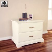 3D model of IKEA BIRKELAND Chest of 2 Drawers