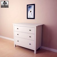 3D model of IKEA HEMNES Chest of 3 Drawers