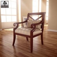 3D model of X Back Accent chair