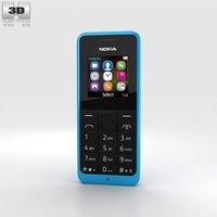 3D model of Nokia 105 Dual SIM Cyan