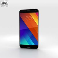 3D model of Meizu MX5 Black/Silver