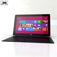 3D model of Microsoft Surface Pro with Type Cover