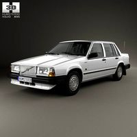 3D model of Volvo 744 sedan 1985