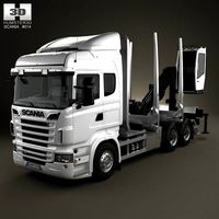 3D model of Scania R 730 Timber Truck 2010